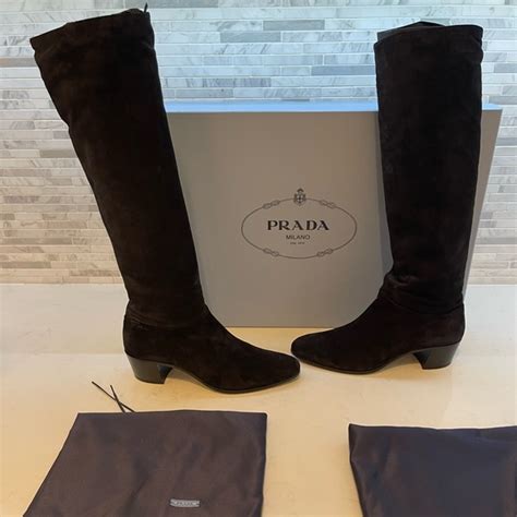 prada scamosciato ga ghiacchio 4e3236|Prada Scamosciato Delave Suede Hiking Boots .